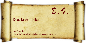 Deutsh Ida névjegykártya