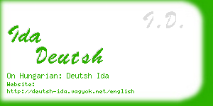 ida deutsh business card